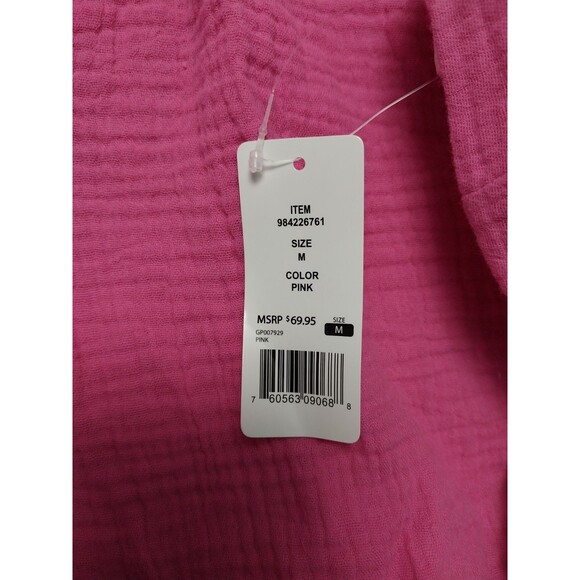 Gap Womens Medium Pink Relaxed Fit Soft Cotton Gauze Tiered Dress. Casual/Dressy - Picture 7 of 8